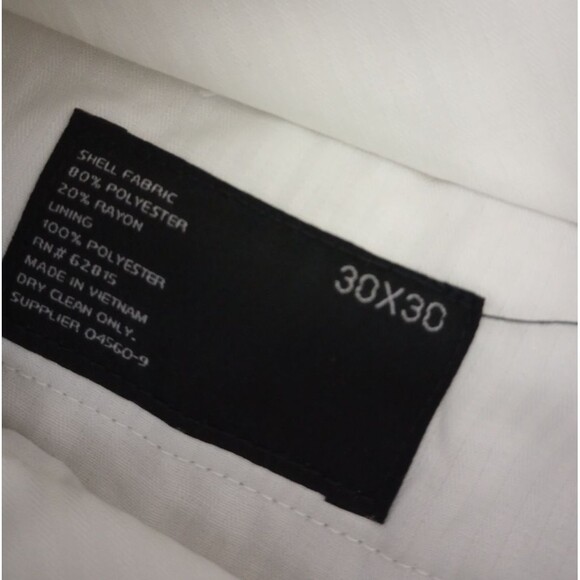 J. Ferrar Cream Color Slim Fit Dress Pants Size 30x30 - Picture 7 of 7